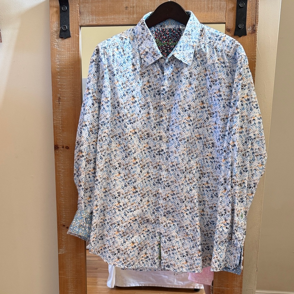 Robert Graham Abstract Print Dress Shirt Size 3XL